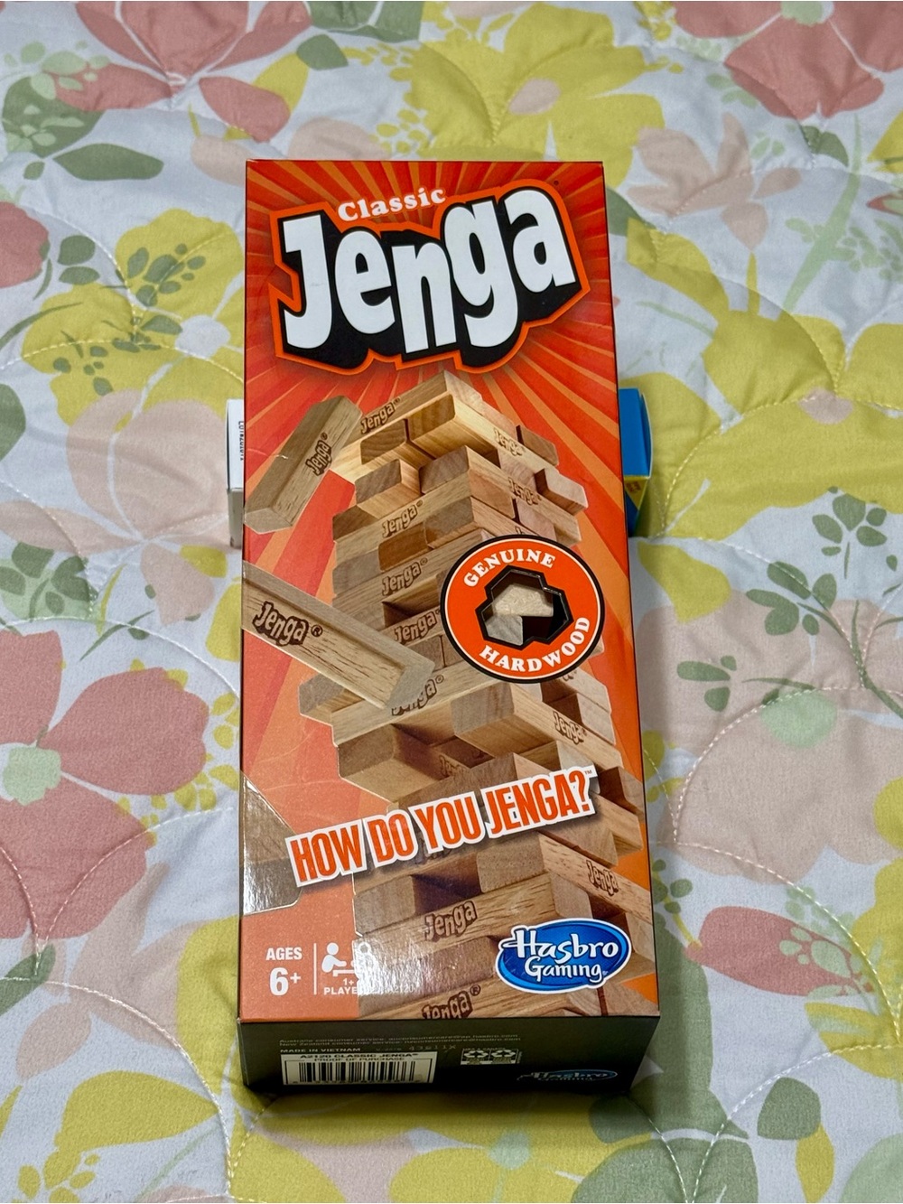 Classic Jenga Wooden Block Game - Orange Box